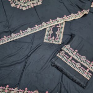 Bareeze unstitched 3pc krandi shawl suit