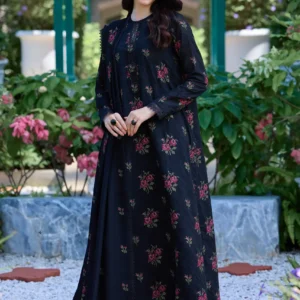 Printed Khaddar 3-Piece Suit – MC1595 Black